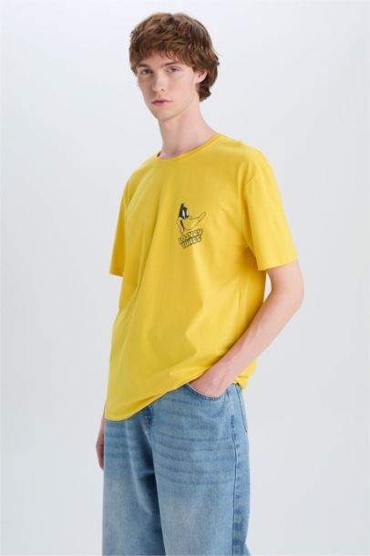 Regular Fit Looney Tunes Licensed Crew Neck Printed Short Sleeve T-Shirt