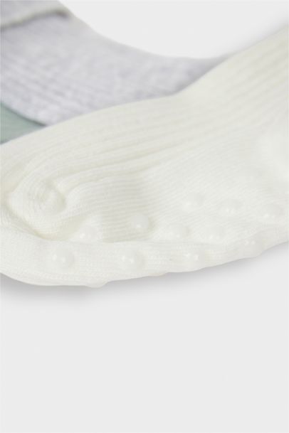 Baby Girl Non-Slip Sole 3 Piece Cotton Long Socks