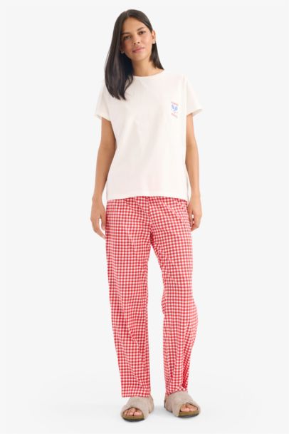 Fall in Love Top Bottom 2 Piece Pajama Set