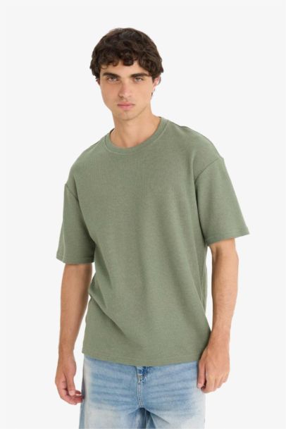 تيشيرت نص ردن أوفر سايز بياخة مستديرة