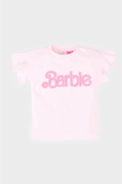 T-shirt à manches courtes Barbie (Fournisseur) Col Ras Du Cou BéBé Fille