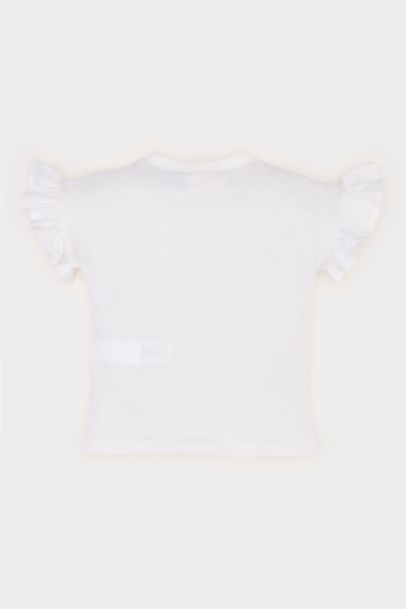 Disney Prenses Bisiklet Yaka Kısa Kollu Tişört Kız Bebek