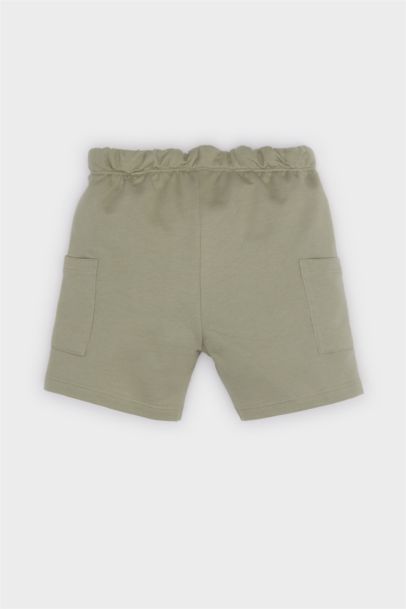 Short uni basique à taille élastique pour bébé garçon