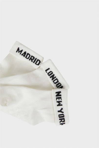 Boy Non-Slip Sole 3 Piece Cotton Long Socks