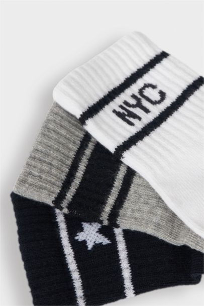 Lot de 3 paires de Chaussettes en coton antidérapantes pour bébé garçon