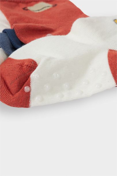 Baby Boy Non-Slip Sole 5 Piece Cotton Long Socks