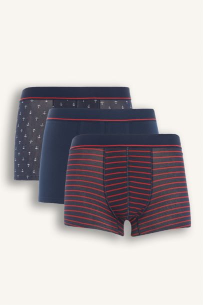 Regular Fit Striped 3 Piece Boxers