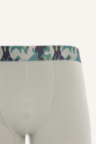 Regular Fit Camouflage Patterned 3 Piece Boxers