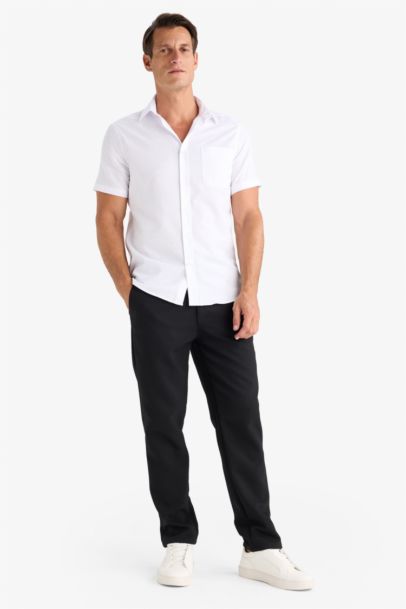 Modern Fit Summer Polo Collar Basic Shirt