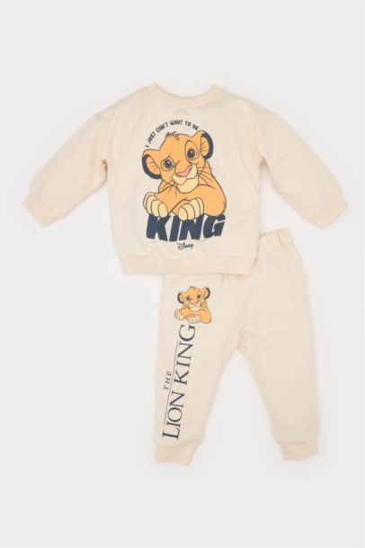 Erkek Bebek Disney Lion King 2'li Takım Sweatshirt Beli Lastikli Eşofman Altı