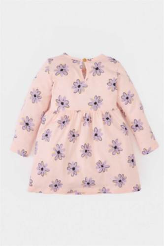 Robe fleurie à manches longues pour bébé fille