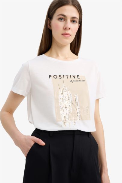 Regular Fit Crew Neck Printed T-Shirt