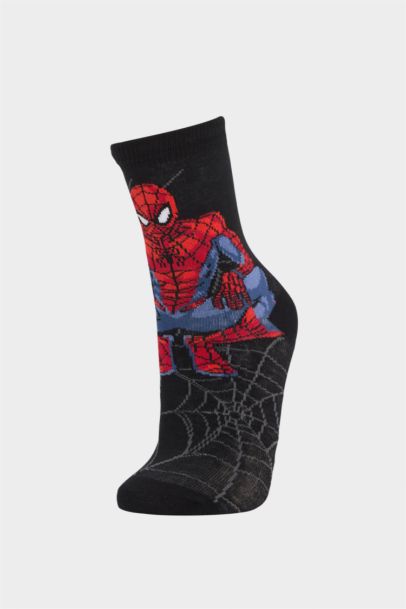 Boy Marvel Spiderman 2 Piece Cotton Long Socks