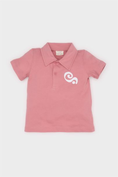 T-shirt Polo en piqué imprimé à manches courtes pour bébé garçon