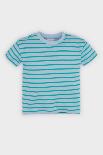 T-shirt rayé à manches courtes pour bébé garçon
