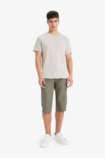 %100 Хлопок Обычного Кроя Капри