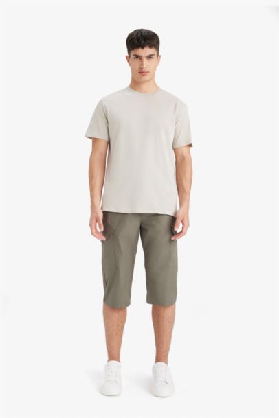 %100 Хлопок Обычного Кроя Капри