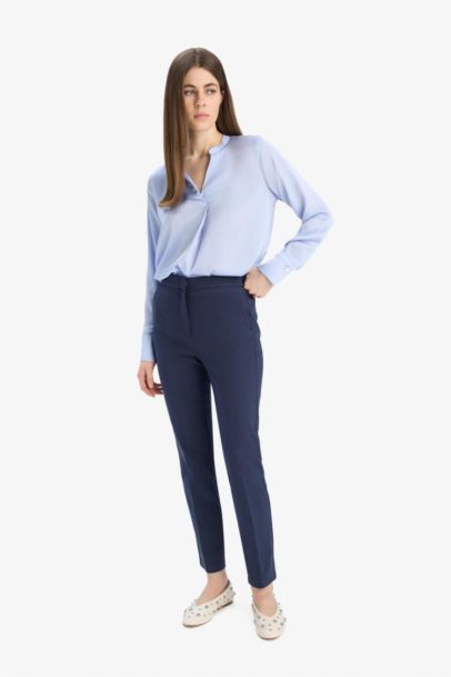High Waist Straight Leg Chino Pants