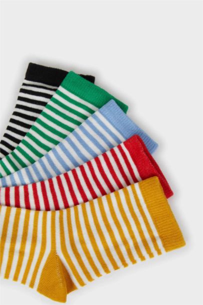 Boy 5 Piece Cotton Long Socks