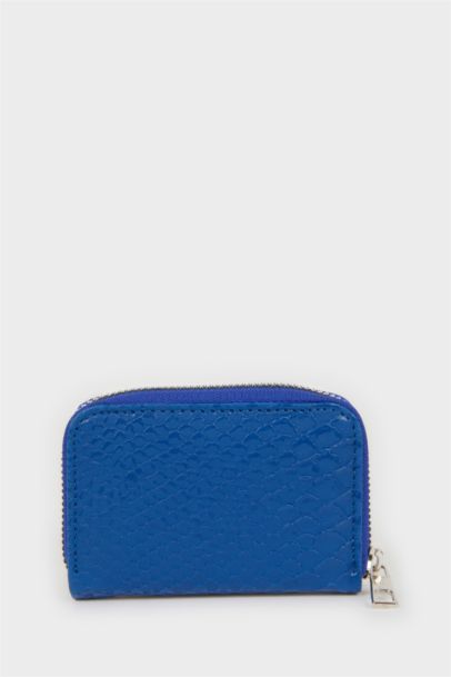 Woman Patterned Zip Coin Wallet