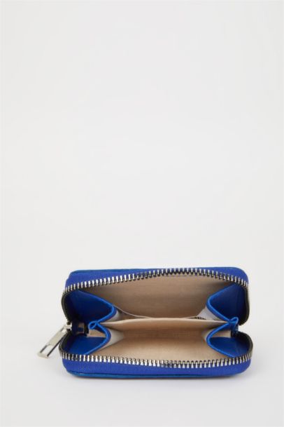 Woman Patterned Zip Coin Wallet