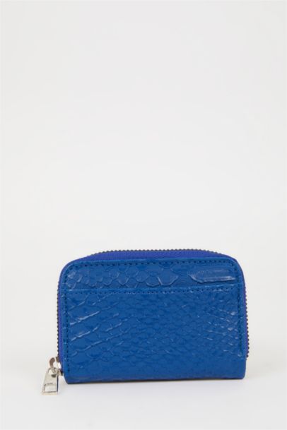 Woman Patterned Zip Coin Wallet