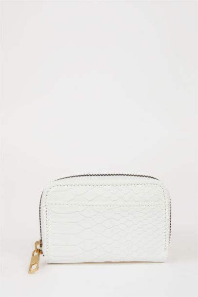 محفظة عملات نسائي منقوش بسحاب