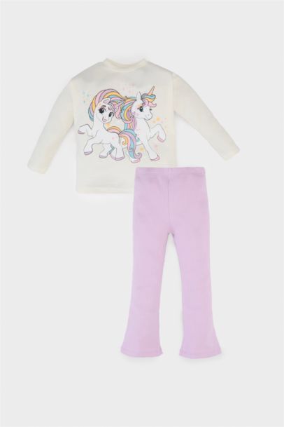 Baby Girl Unicorn Printed T-Shirt Flare Leg Leggings 2 Piece Set