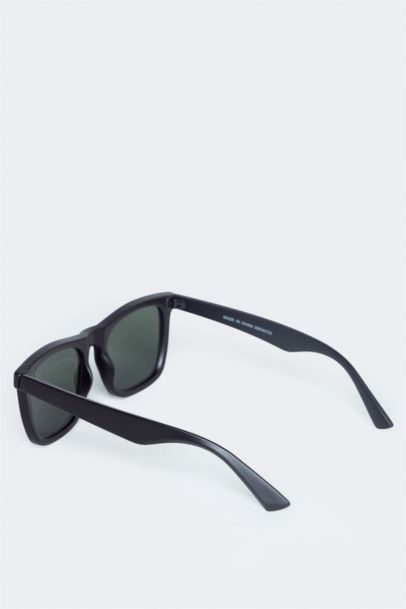 Мужские классические черные солнцезащитные очки с пластиковой оправой и УФ-защитой