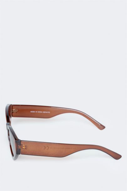 Женские большие коричневые солнцезащитные очки с пластиковой оправой и УФ-защитой