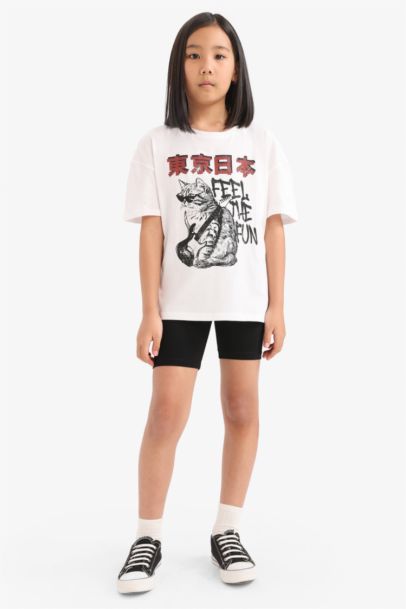 سيت بناتي تيشيرت وستريج - قطعتين