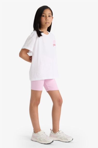 Girl Biker Corduroy Leggings