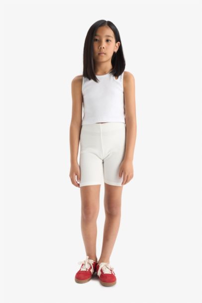 Girl Biker Corduroy Leggings