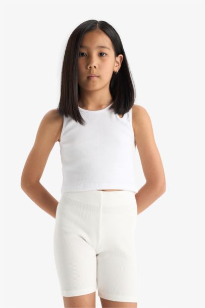 Girl Biker Corduroy Leggings