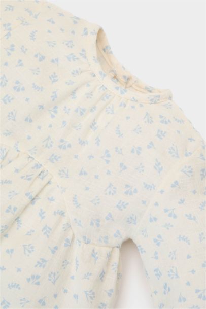 Baby Girl Floral Muslin Blouse Trousers 2 Piece Set