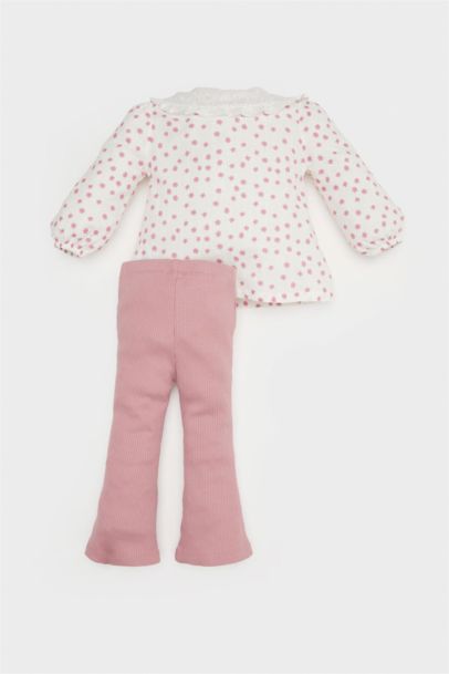 Baby Girl Floral Poplin Shirt Trousers 2 Piece Set