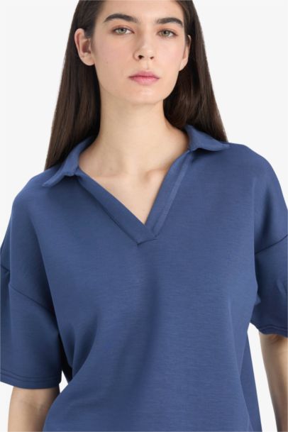 Relax Fit Scuba Diving Fabric Polo T-Shirt