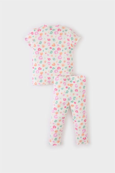 Baby Girl Leopard Patterned Corduroy Camisole 2 Piece Set