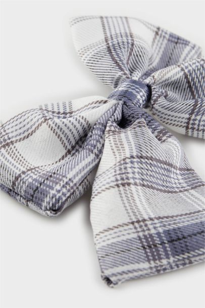 Woman 2 Piece Plaid Patterned Hair Clips