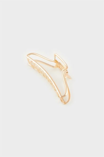 Woman Gold Latch Hair Clips