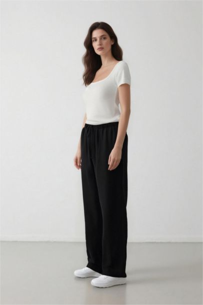 Carrot Fit Regular Hem Trousers