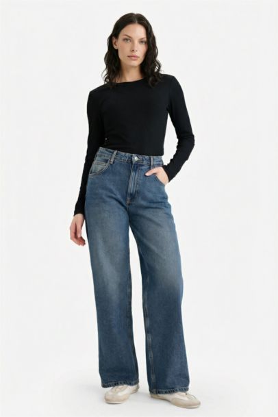 Slim Fit Basic Ribbed Long Sleeve T-Shirt