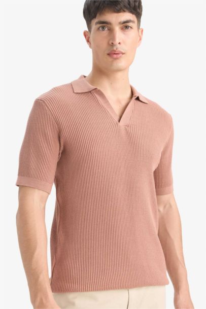 Cotton Standard Fit Short Sleeve Knitwear Polo Shirt