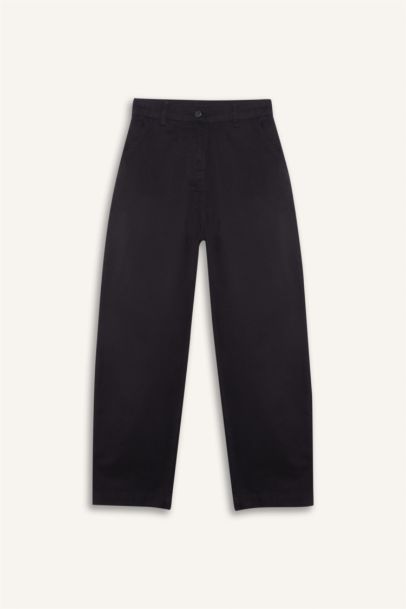 Carrot Fit Gabardine Trousers