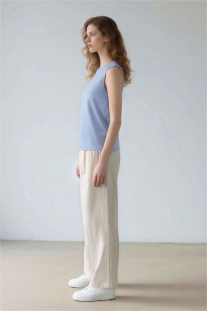 بنطرون وايد ليج بثلاثة جيوب