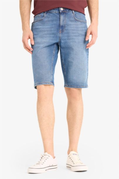 Regular Fit Jean Bermuda Şort