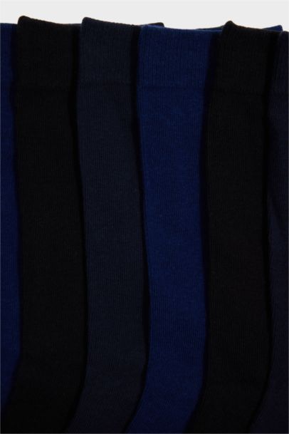 Erkek 7'li Pamuklu Uzun Çorap