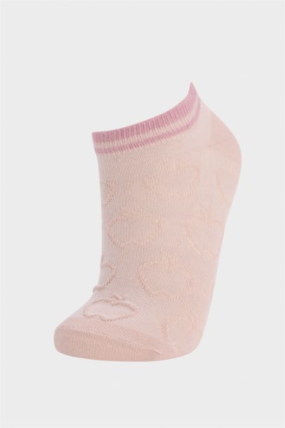 شرابات قصيرة بناتي قطن زهري - 5 قطع