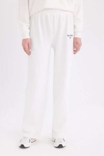 Pantalon de jogging large imprimé à taille élastique