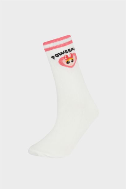 Girl PowerPuff Girls Licensed 3 piece Long sock
